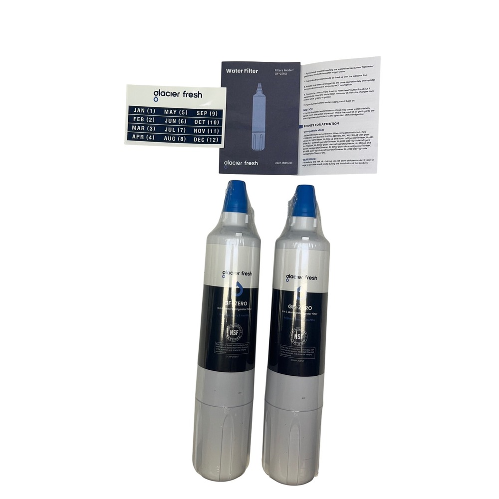 Sub Zero Glacier Fresh GF-ZERO Water Filter 2-Pack 4204490 Replacement White New